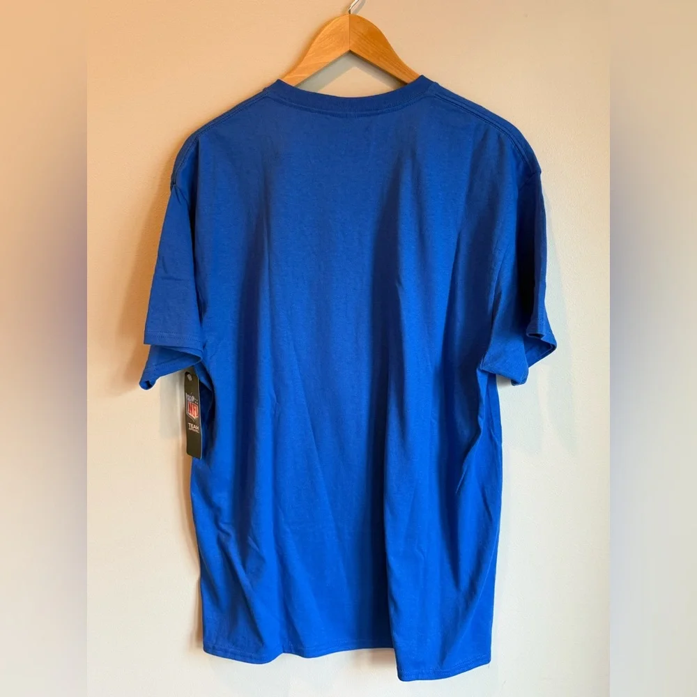 NFL Team Apparel New York Giants Blue Cotton‎ Shirt Size Large